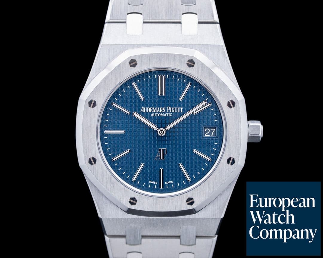 Image of Audemars Piguet 15202ST Royal Oak Jumbo Extra-Thin SS Blue Dial