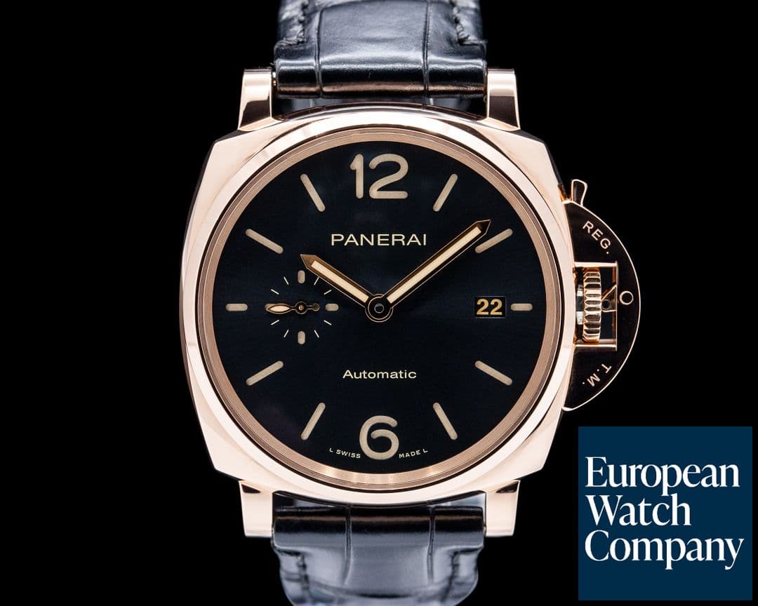 Image of Panerai PAM01041 Luminor Due Automatic 42 18K Rose Gold Black Dial