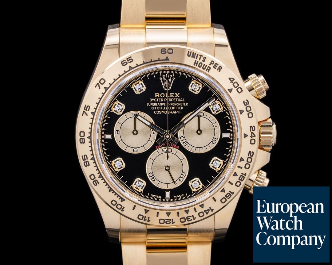 Image of Rolex 126508 Daytona 18K Yellow Gold Black Diamond Dial
