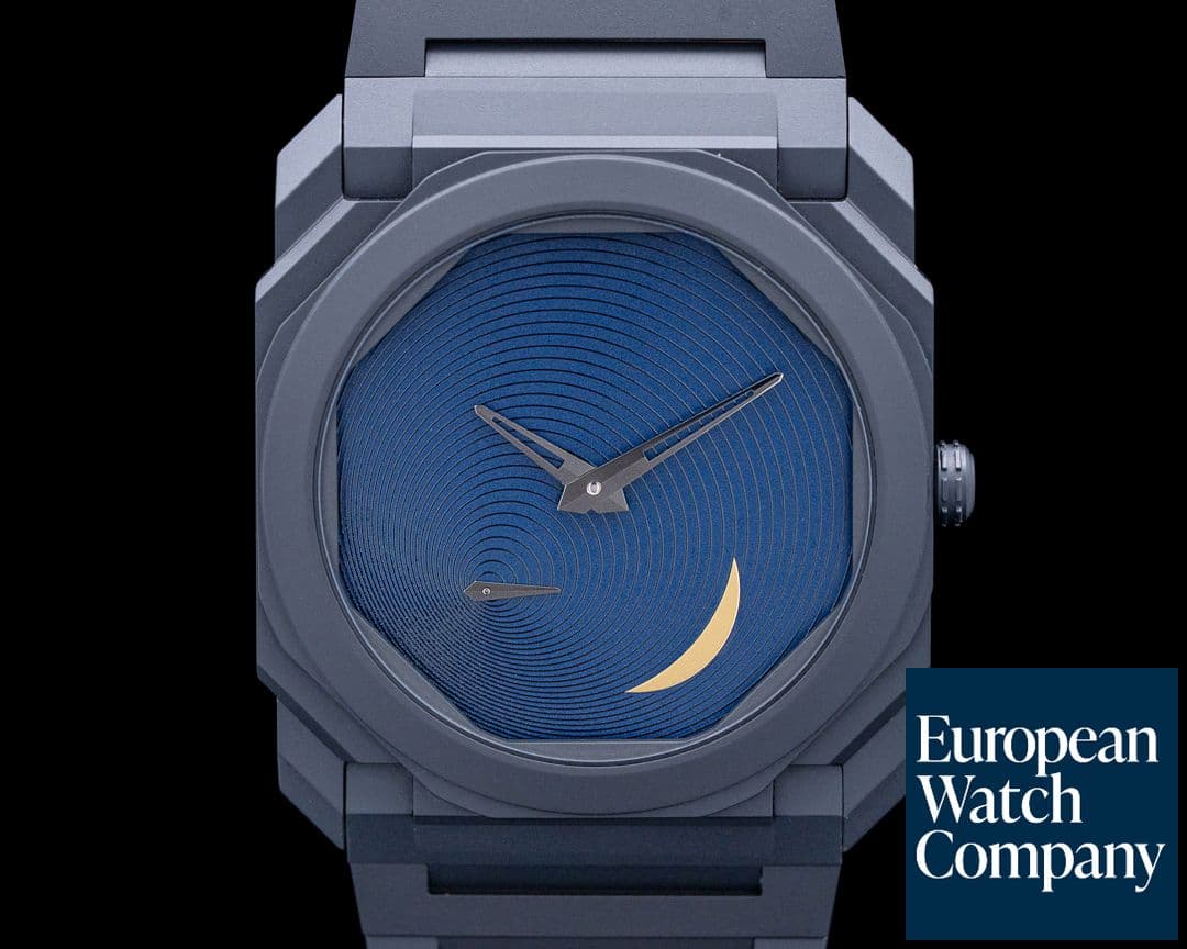 Image of Bulgari 103534 Octo Finissimo Tadao Ando Ceramic Blue Dial LIMITED