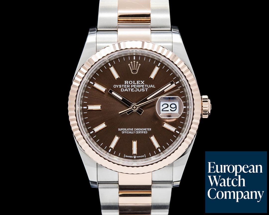 Image of Rolex 126231 Datejust 36 SS / Everose Gold Brown Dial