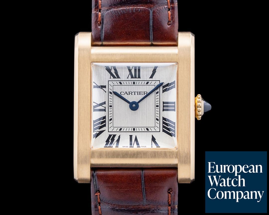 Image of Cartier WGTA0108 Tank Normale 18K Yellow Gold Silver Dial LIMITED