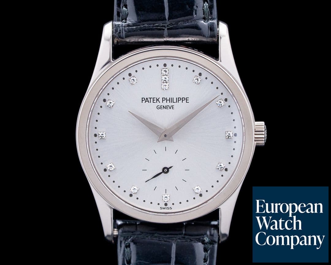 Image of Patek Philippe 3796G Calatrava Japan Edition 18K White Gold Silver Diamond Dial LIMITED