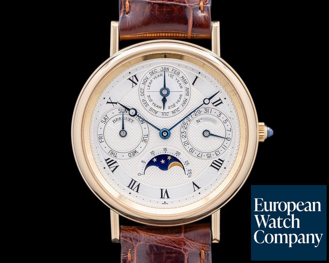 Image of Breguet 3050BA Classique Perpetual Calendar 18K Yellow Gold Silver Dial