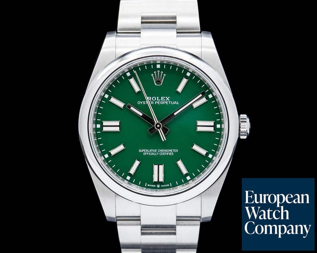 Image of Rolex 124300 Oyster Perpetual SS Green Dial