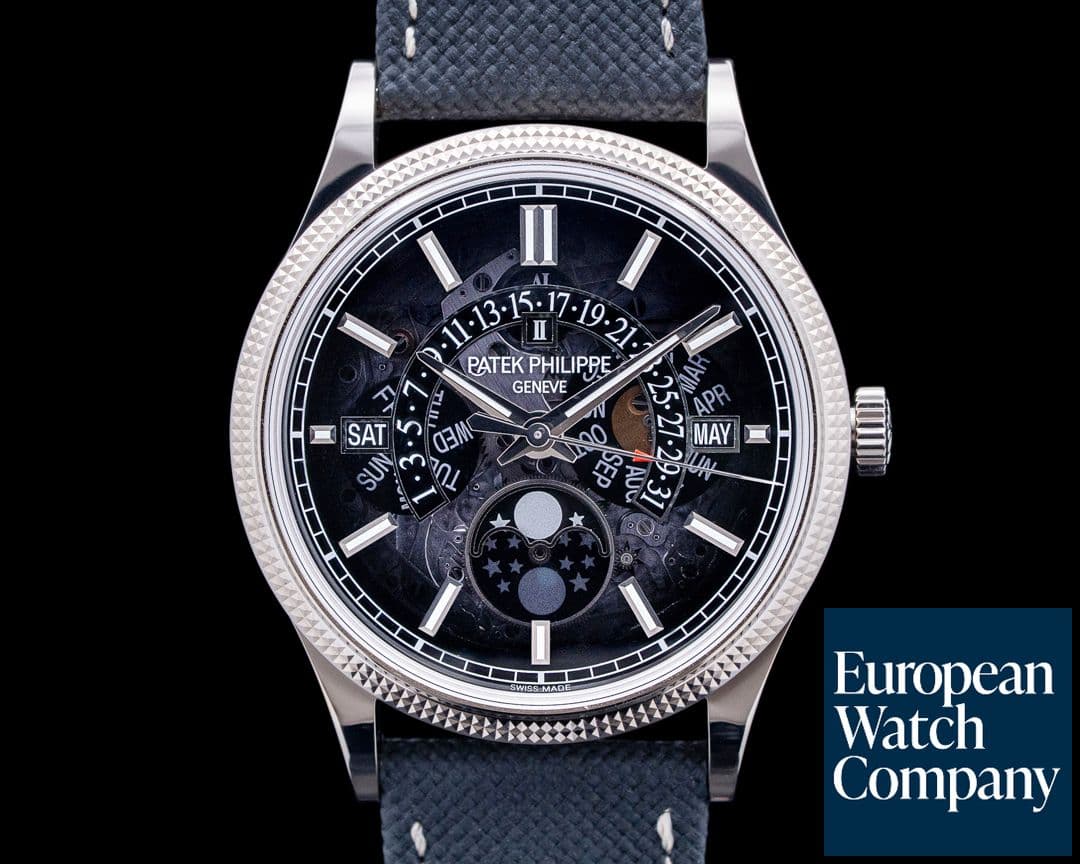 Image of Patek Philippe 6159G Retrograde Perpetual Calendar 18K White Gold Black Dial