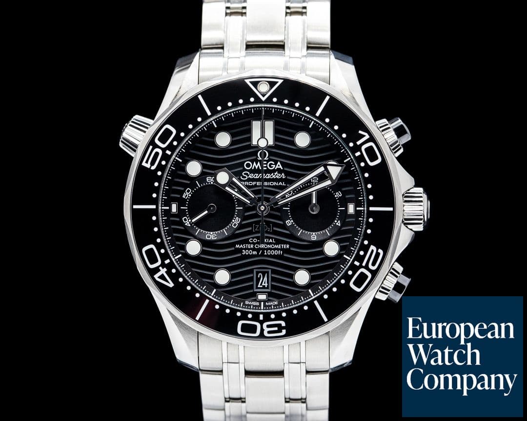Image of Omega Seamaster Diver Chronograph SS Black Dial