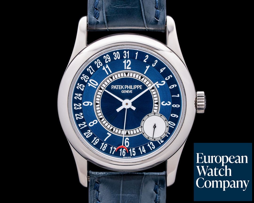 Image of Patek Philippe 6000G Calatrava 18K White Gold Blue Dial