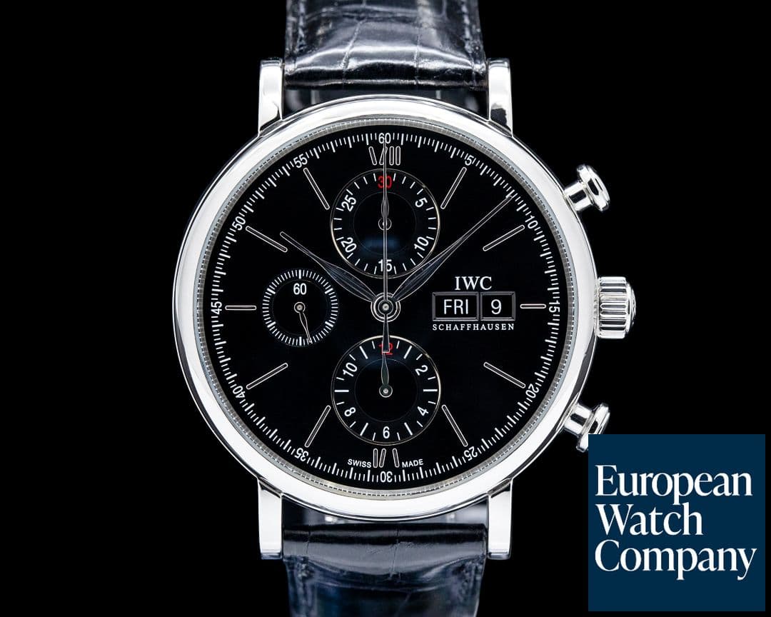 Image of IWC IW391008 Portofino Chronograph SS Black Dial