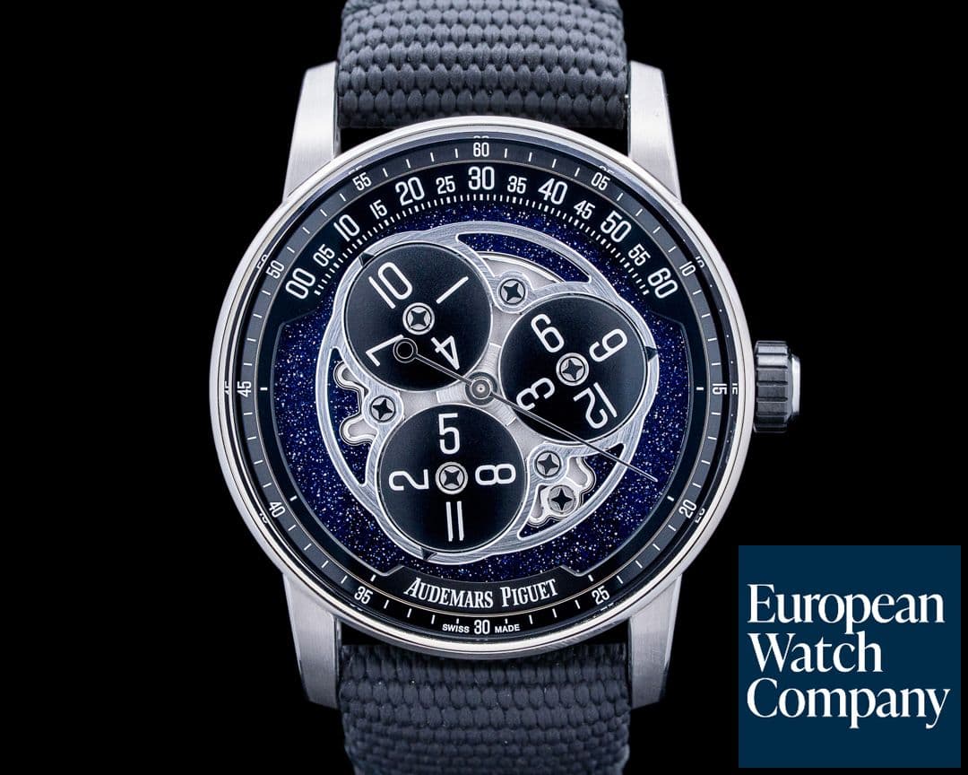 Image of Audemars Piguet 15212NB Code 11.59 Starwheel 18K White Gold Blue Aventurine Dial