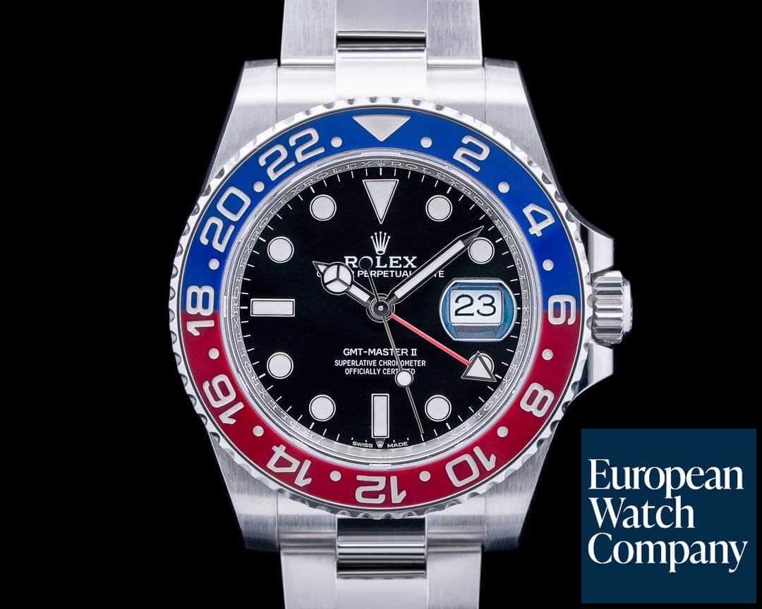 Image of Rolex 126710BLRO GMT-Master II Pepsi Bezel SS Black Dial