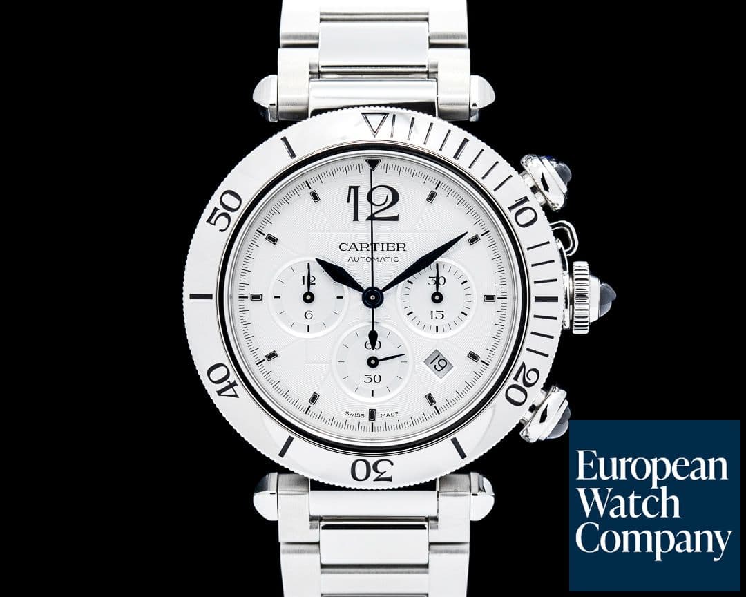 Image of Cartier Pasha de Cartier Chronograph SS Silver Dial