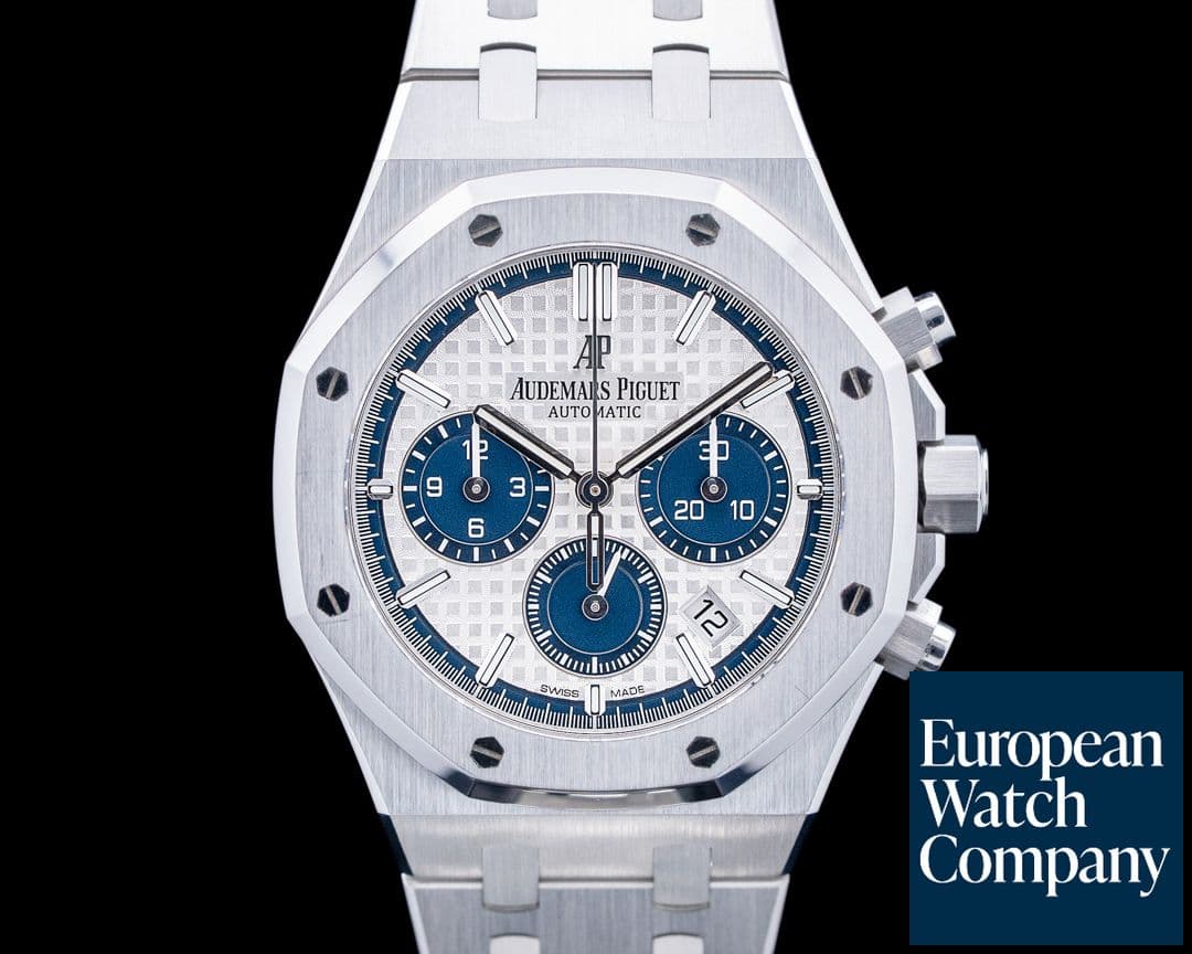 Image of Audemars Piguet 26315ST Royal Oak Chronograph SS Silver Grande Tapisserie Dial