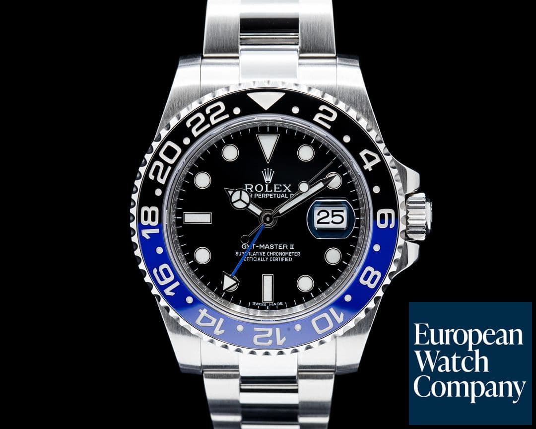 Image of Rolex 116710BLNR GMT-Master II "Batman" SS Black Dial