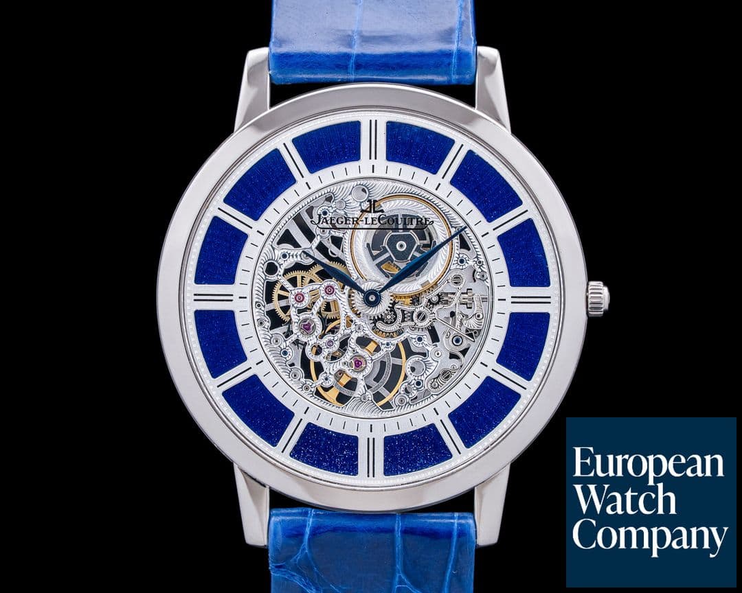 Image of Jaeger-LeCoultre Master Ultra Thin Squelette 18K White Gold Blue Skeleton Dial LIMITED