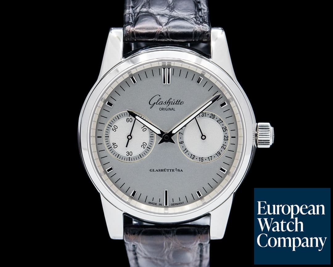 Image of Glashütte Original Senator Hand Date SS Silver Dial