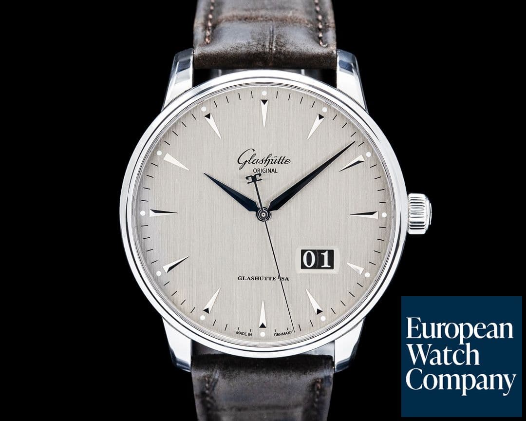 Image of Glashütte Original Senator Excellence Panorama Date SS Silver Dial