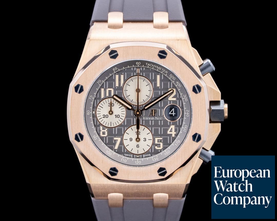 Image of Audemars Piguet 26470OR Royal Oak Offshore Chronograph 18K Rose Gold Gray Dial