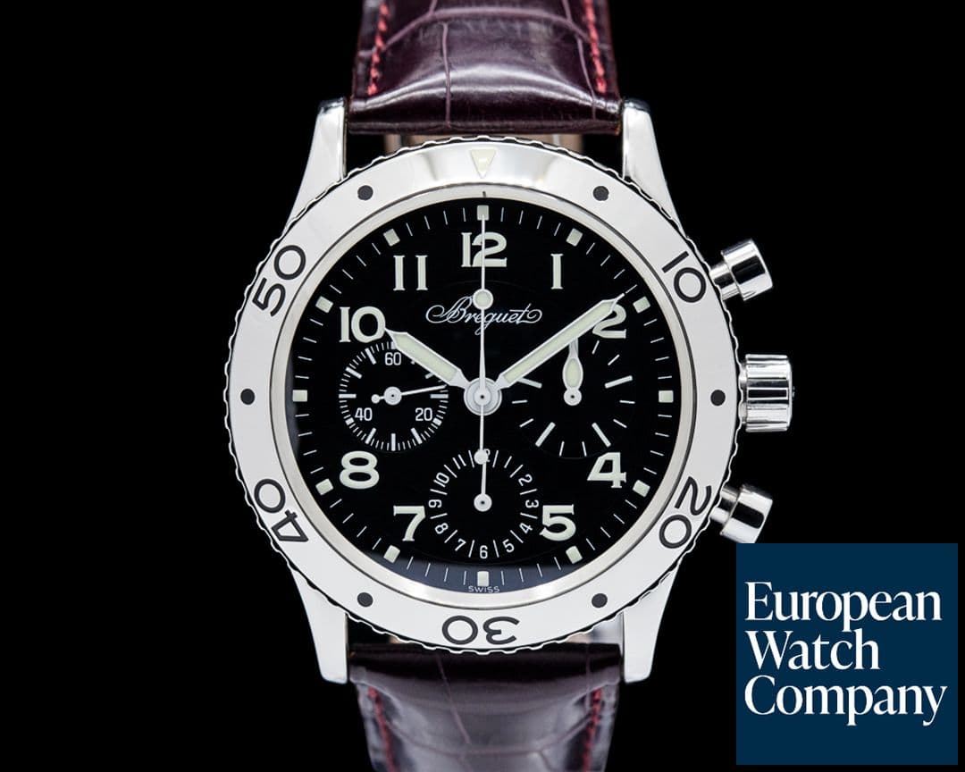 Image of Breguet 3800ST Type XX Aeronavale SS Black Dial