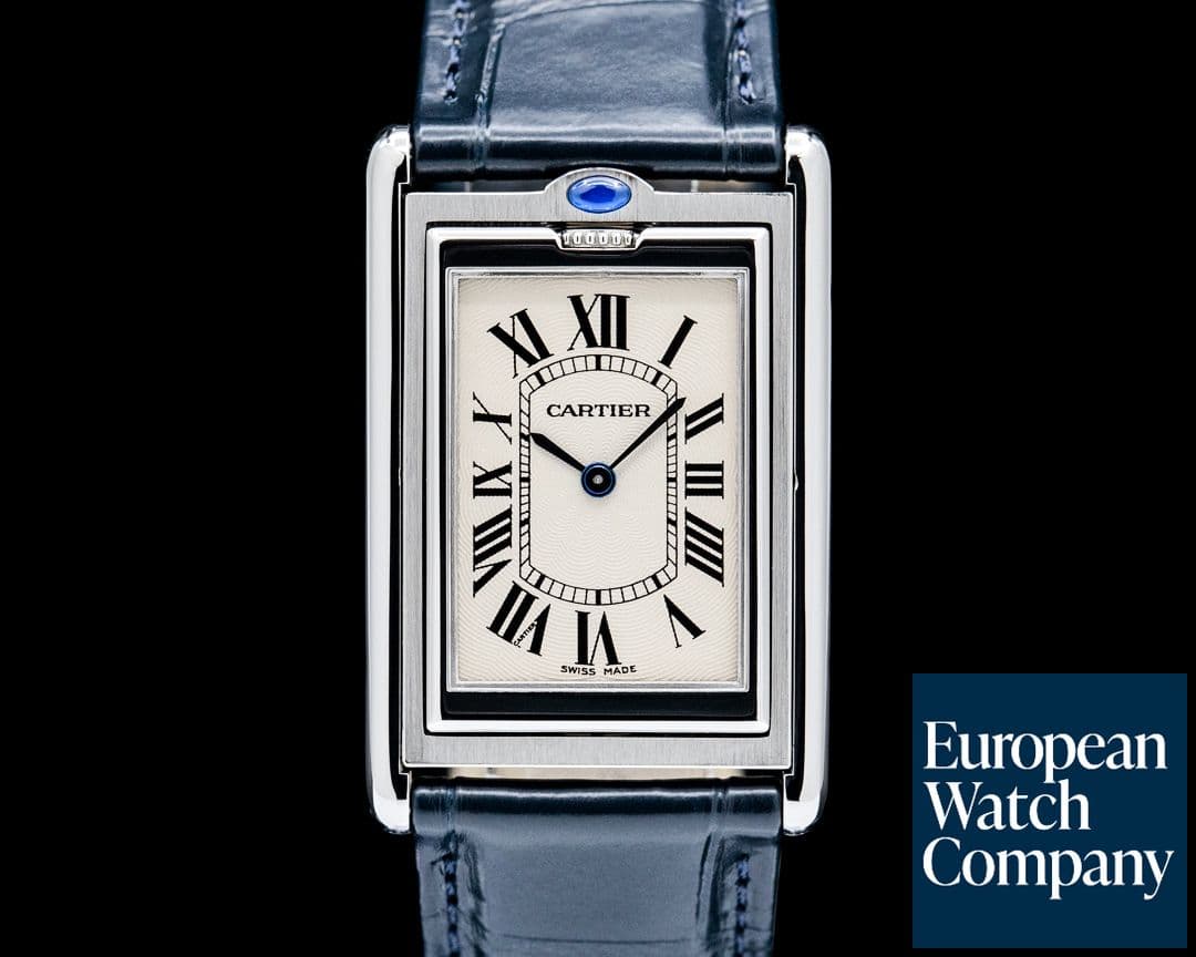 Image of Cartier 2390 Tank Basculante SS Silver Dial