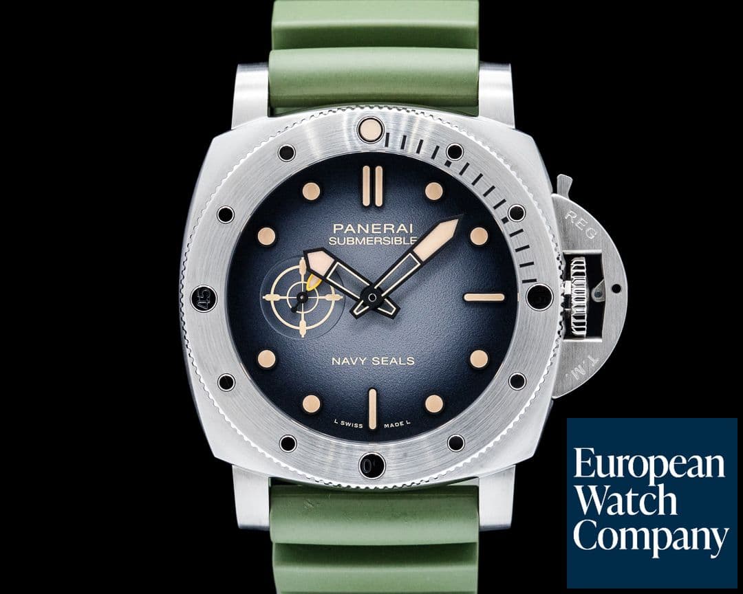 Image of Panerai PAM01518 Submersible QuarantaQuattro Navy SEALs SS Gray Dial LIMITED