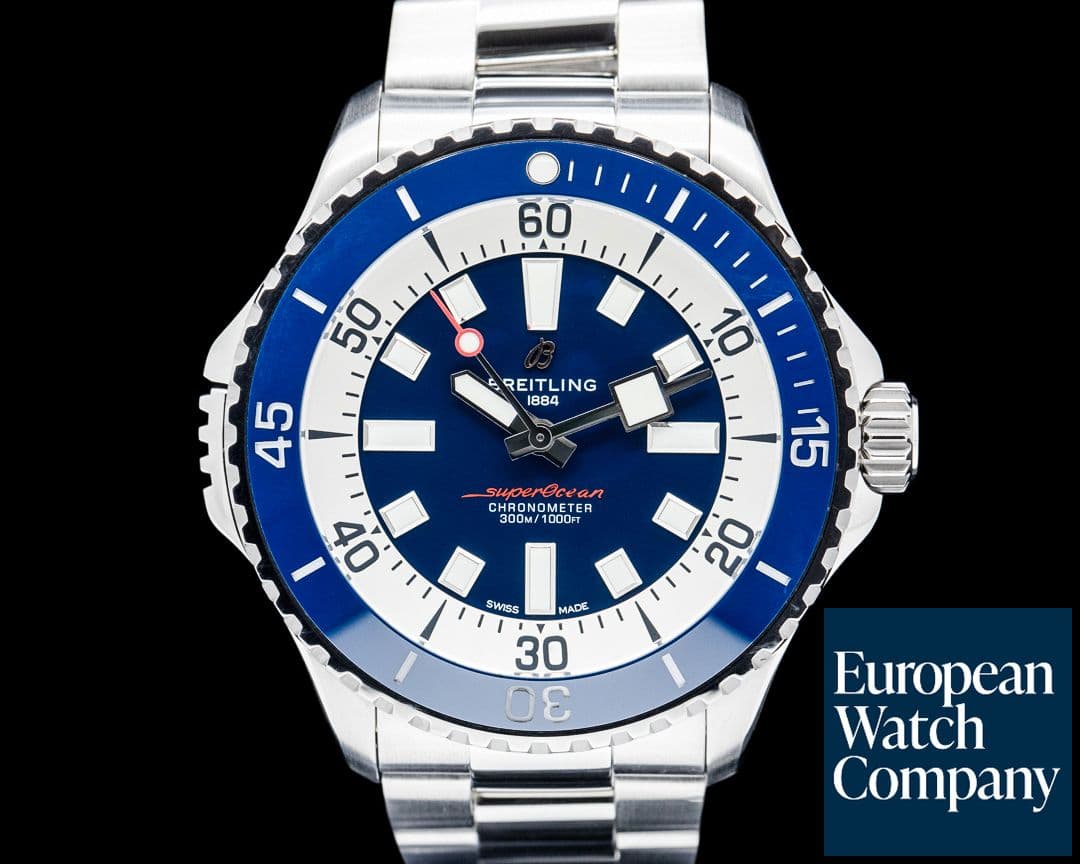 Image of Breitling A17378 Superocean Automatic 46 SS Blue Dial