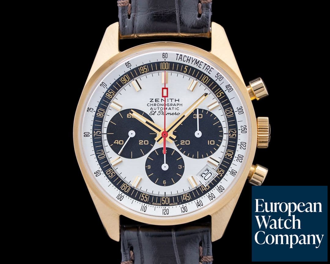 Image of Zenith El Primero Revival G381 18K Yellow Gold White Panda Dial LIMITED