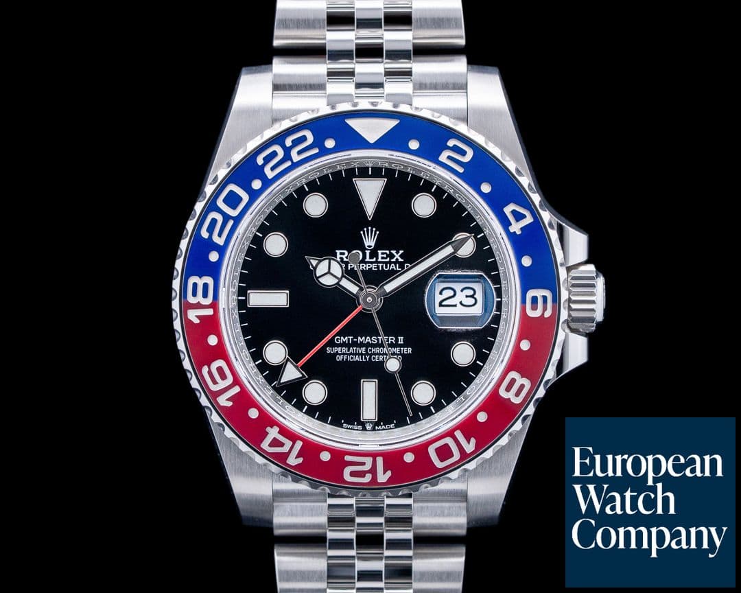 Image of Rolex 126710BLRO GMT-Master II Pepsi Bezel SS Black Dial