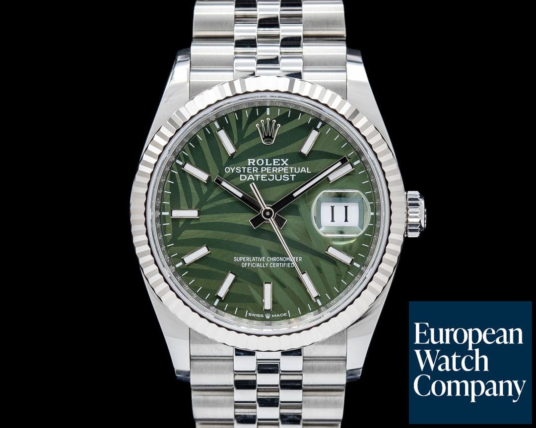 Image of Rolex 126234 Datejust 36 SS Palm Dial