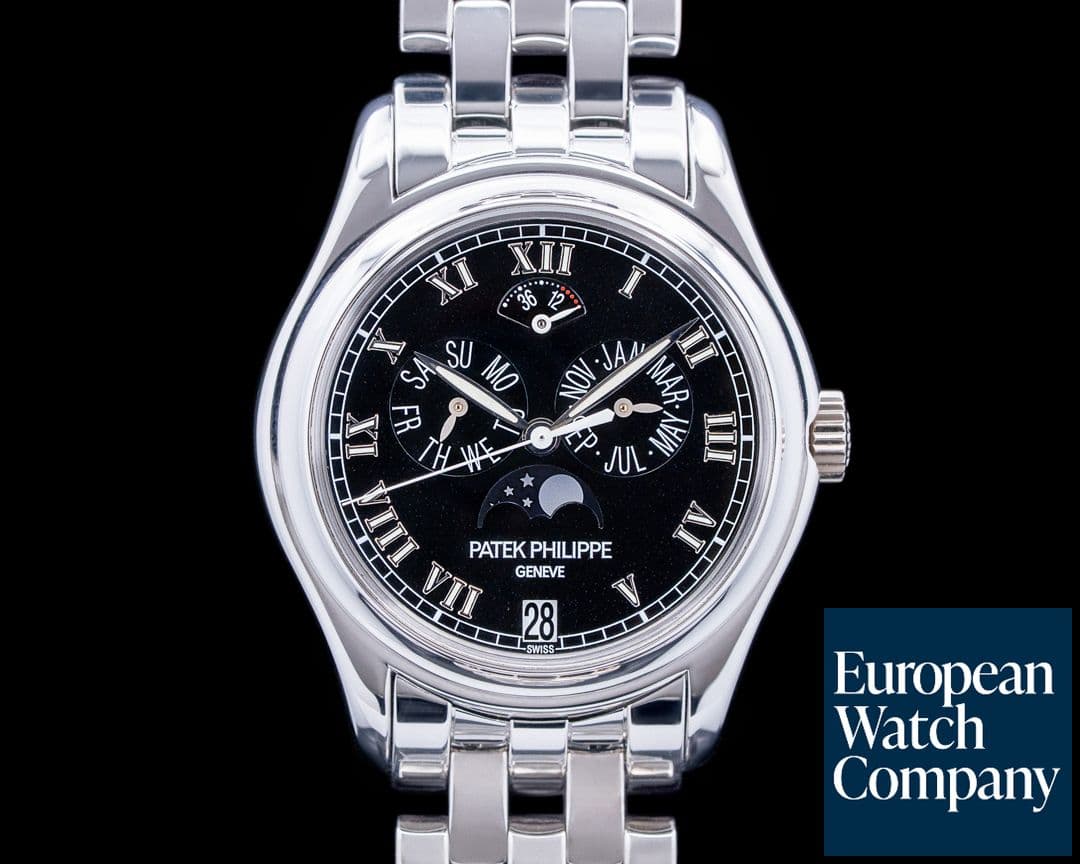 Image of Patek Philippe 5036/1G Annual Calendar Moonphase 18K White Gold Black Dial RARE