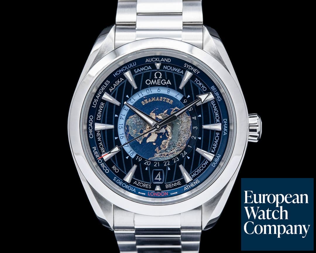 Image of Omega Seamaster Aqua Terra 150M Worldtimer SS Blue Dial
