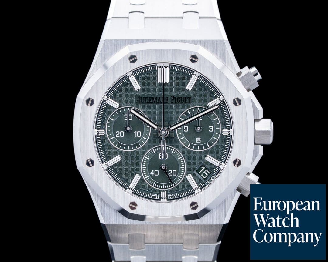 Image of Audemars Piguet 26240ST Royal Oak Chronograph SS Green Dial UNWORN
