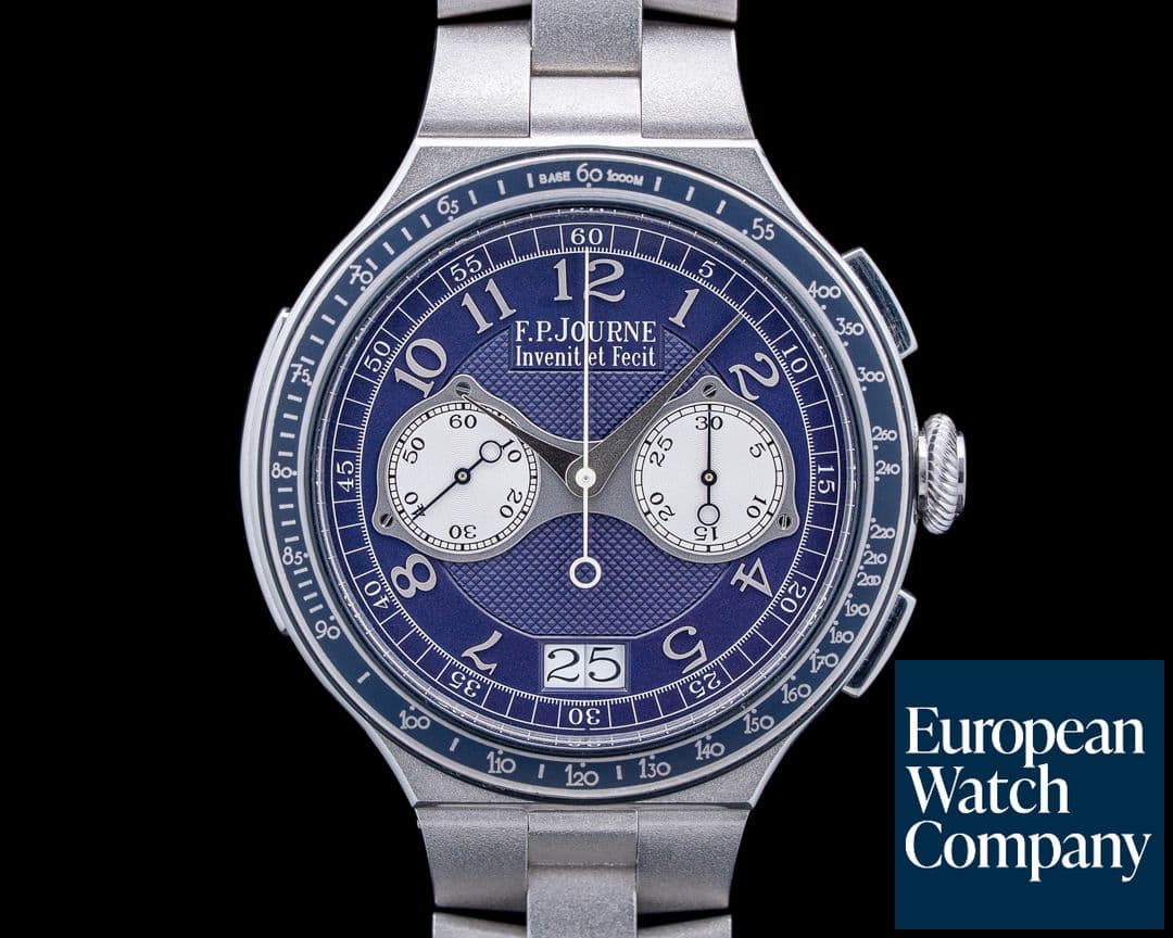 Image of F.P. Journe Chronographe Rattrapante Platinum Blue-Mauve Dial