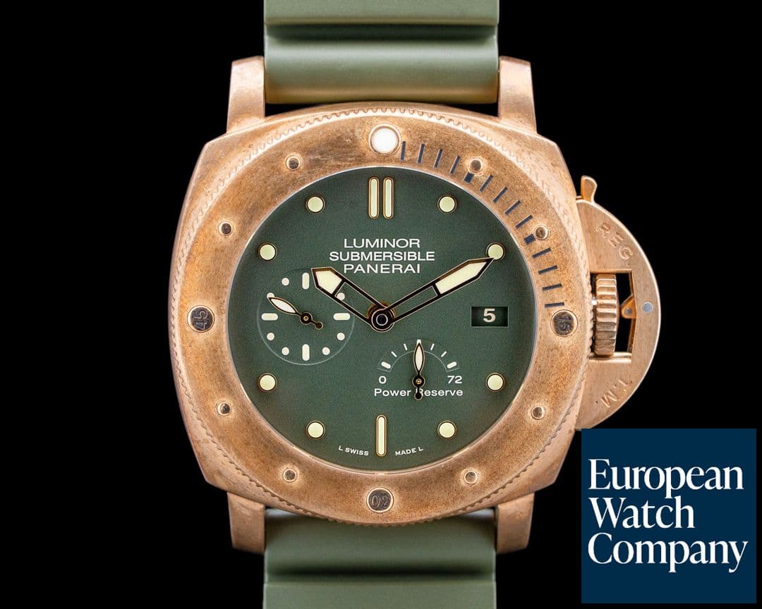 Image of Panerai PAM00507 Luminor Submersible 1950 Bronze Green Dial LIMITED