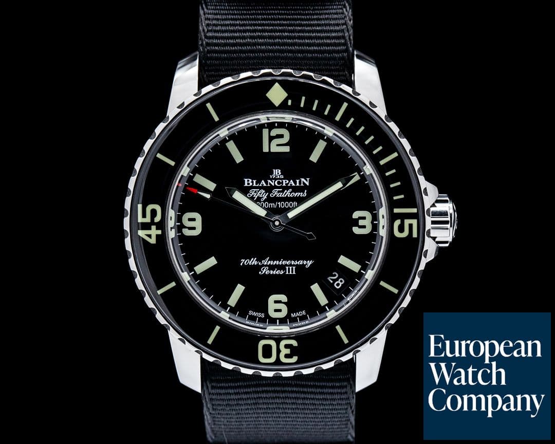 Image of Blancpain 5010C Fifty Fathoms 70th Anniversary SS Black Dial LIMITED