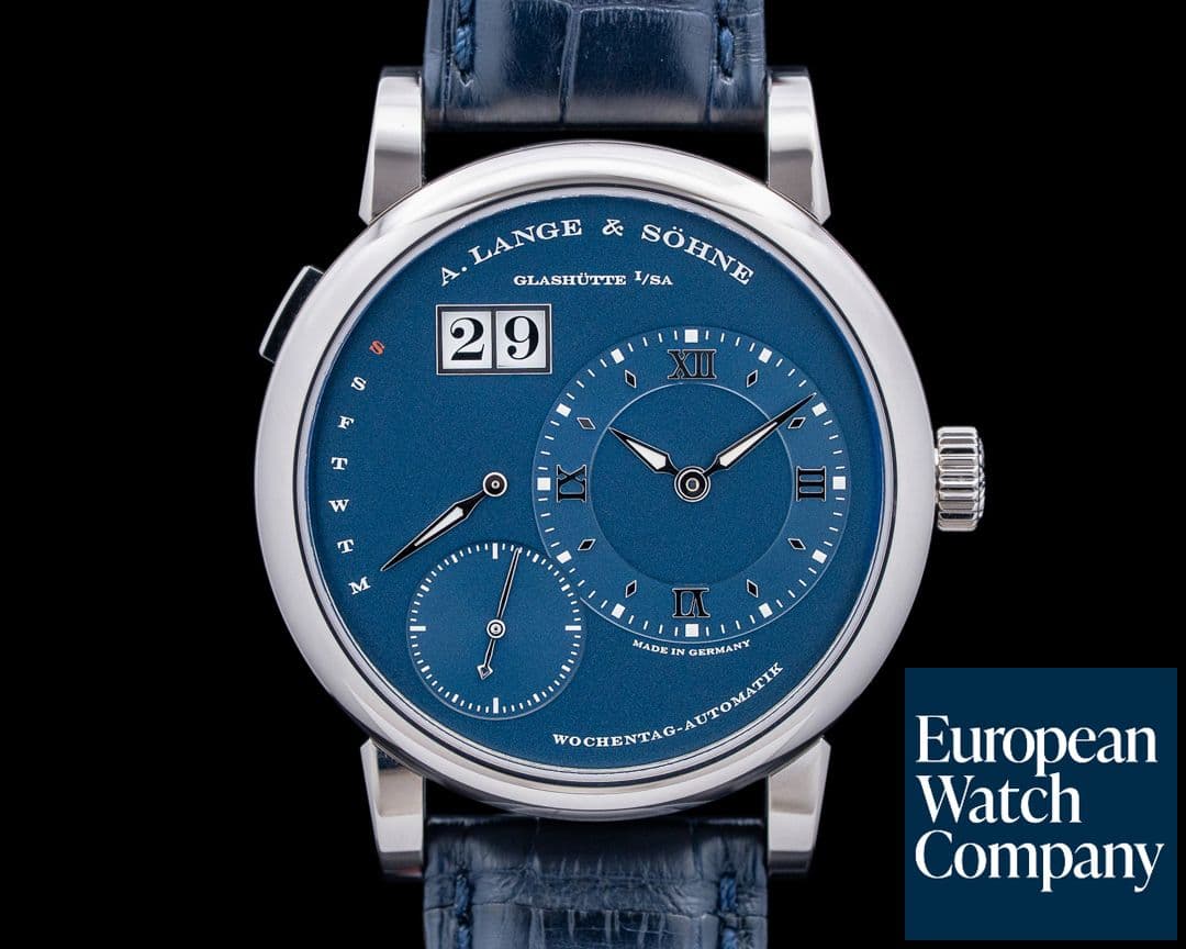Image of A. Lange & Söhne 320.028 Lange 1 Daymatic 18K White Gold Blue Dial