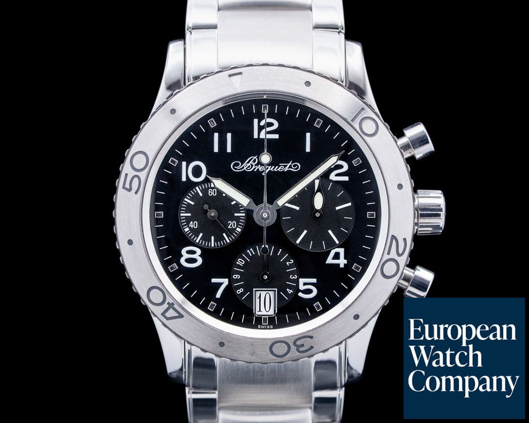 Image of Breguet 3820ST Type XX Transatlantique SS Black Dial
