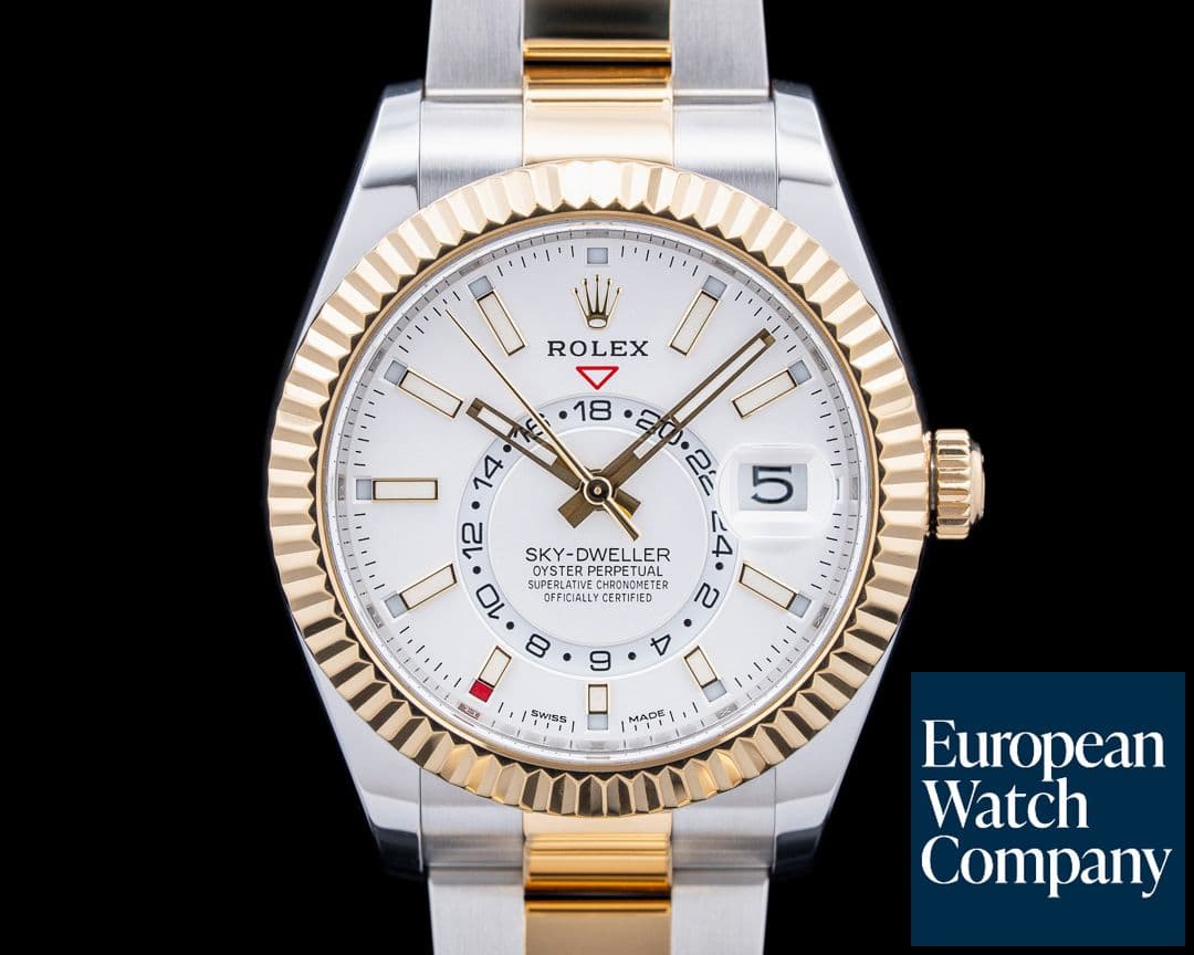 Image of Rolex 326933 Sky-Dweller SS / 18K YG Silver Dial