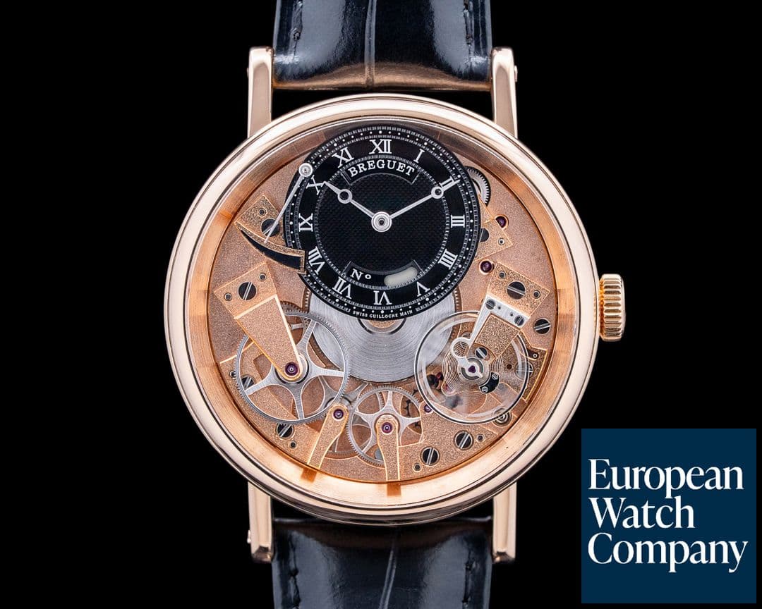 Image of Breguet 7057BR Tradition Power Reserve 18K Rose Gold Skeleton Dial