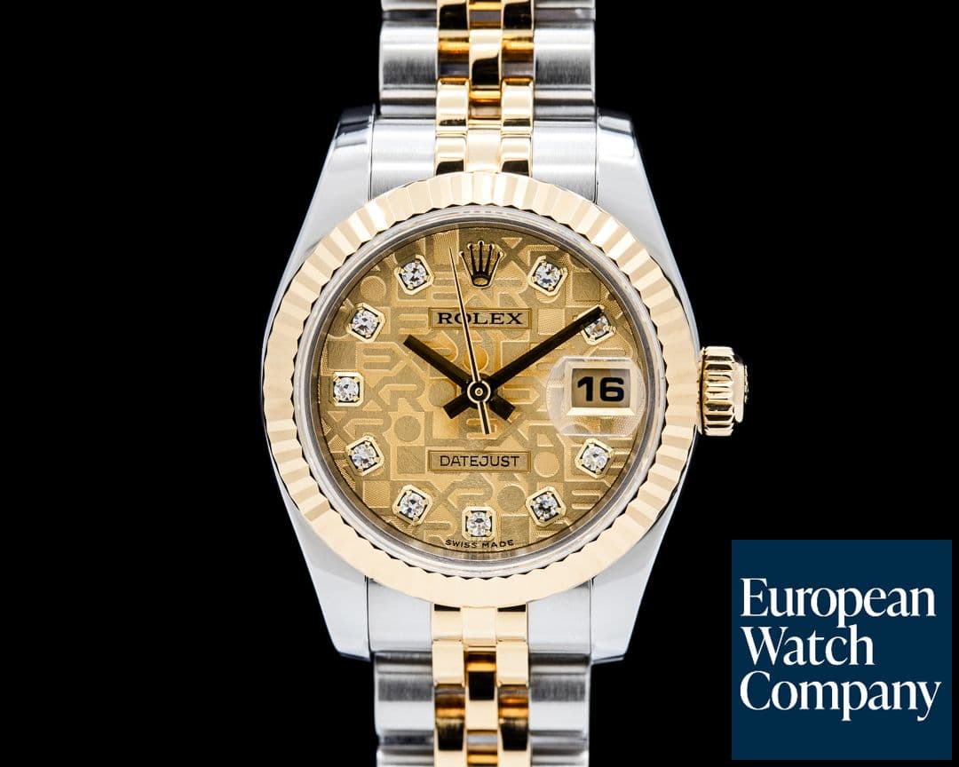Image of Rolex 179173 Lady-Datejust 18K YG / SS Champagne Jubilee Dial Circa. 2005