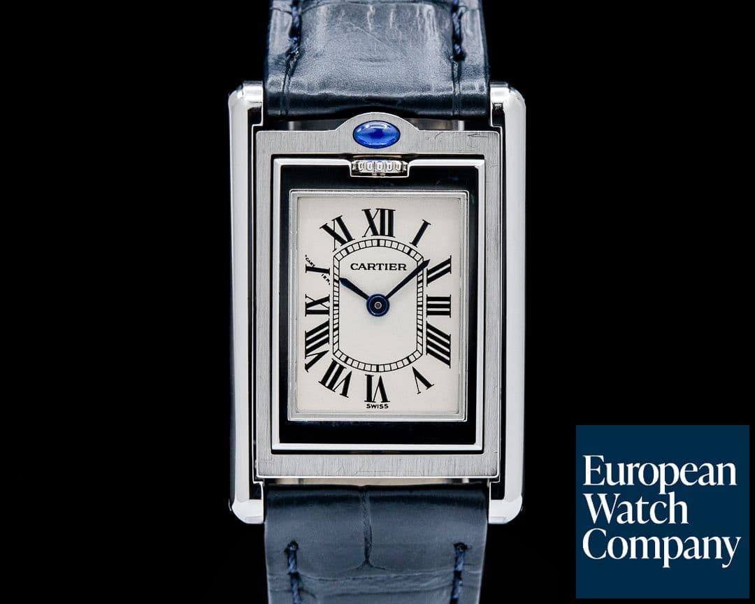 Image of Cartier 2386 Tank Basculante SS Silver Dial