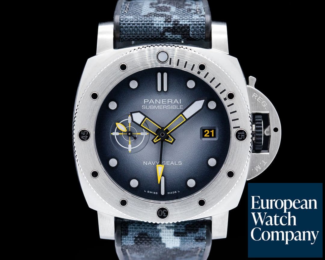 Image of Panerai PAM01323 Submersible GMT Navy SEALs SS Gray Dial 2026 LIMITED