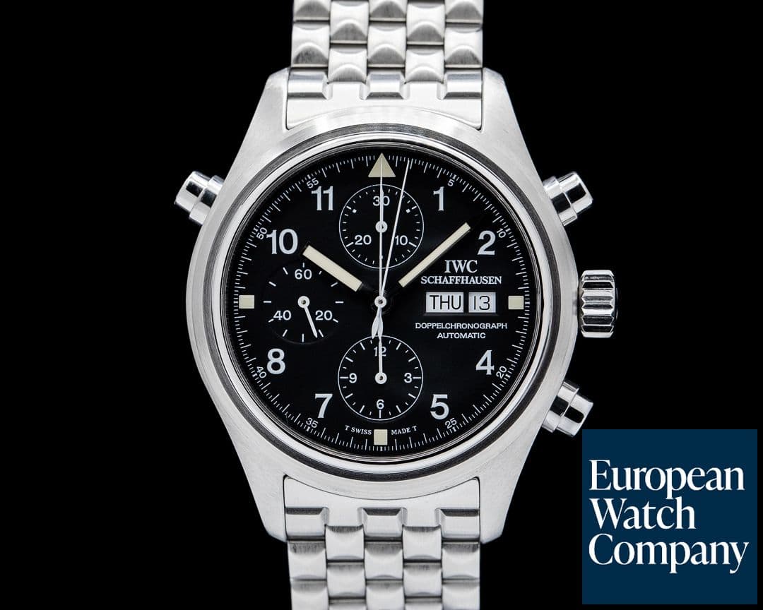 Image of IWC IW3713 Pilot Doppelchronograph Automatic SS Black Dial