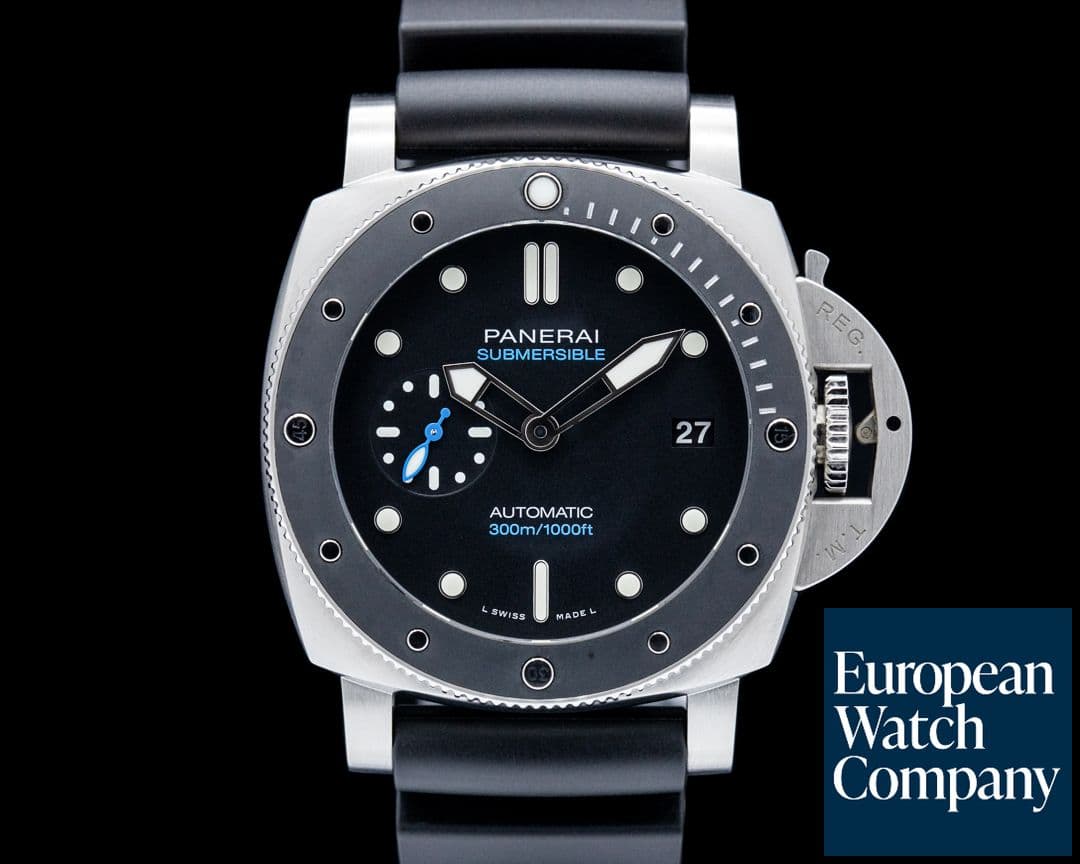 Image of Panerai PAM00683 Submersible 42mm SS Black Dial