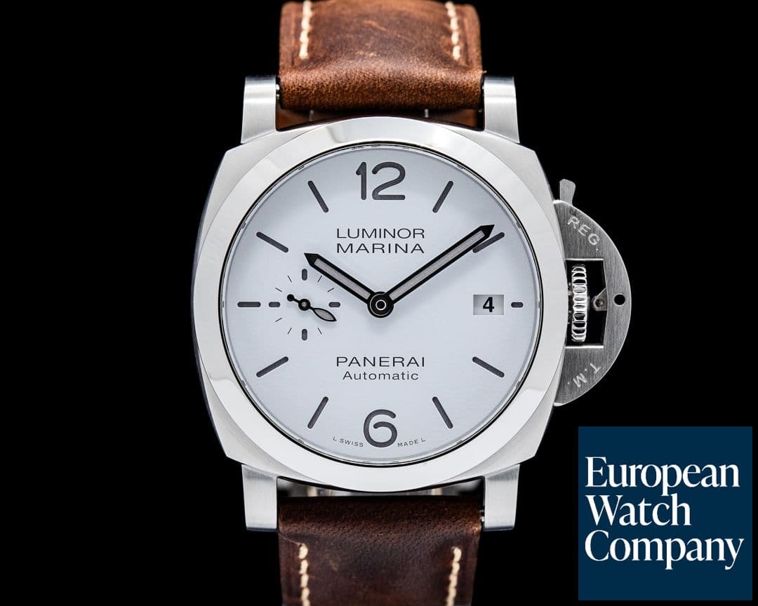 Image of Panerai PAM01271 Luminor Marina Quaranta Stainless Steel White Dial