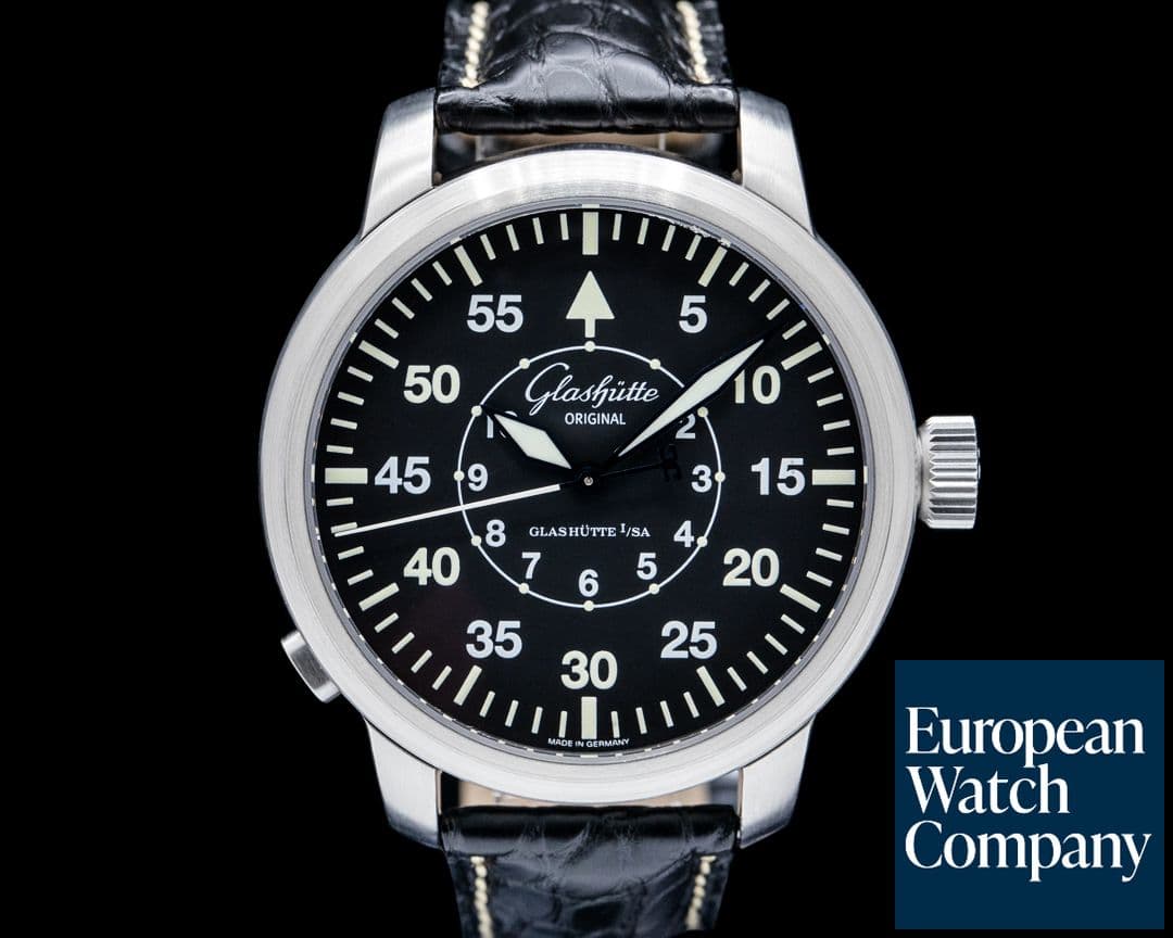Image of Glashütte Original Original Senator Navigator SS Black Dial