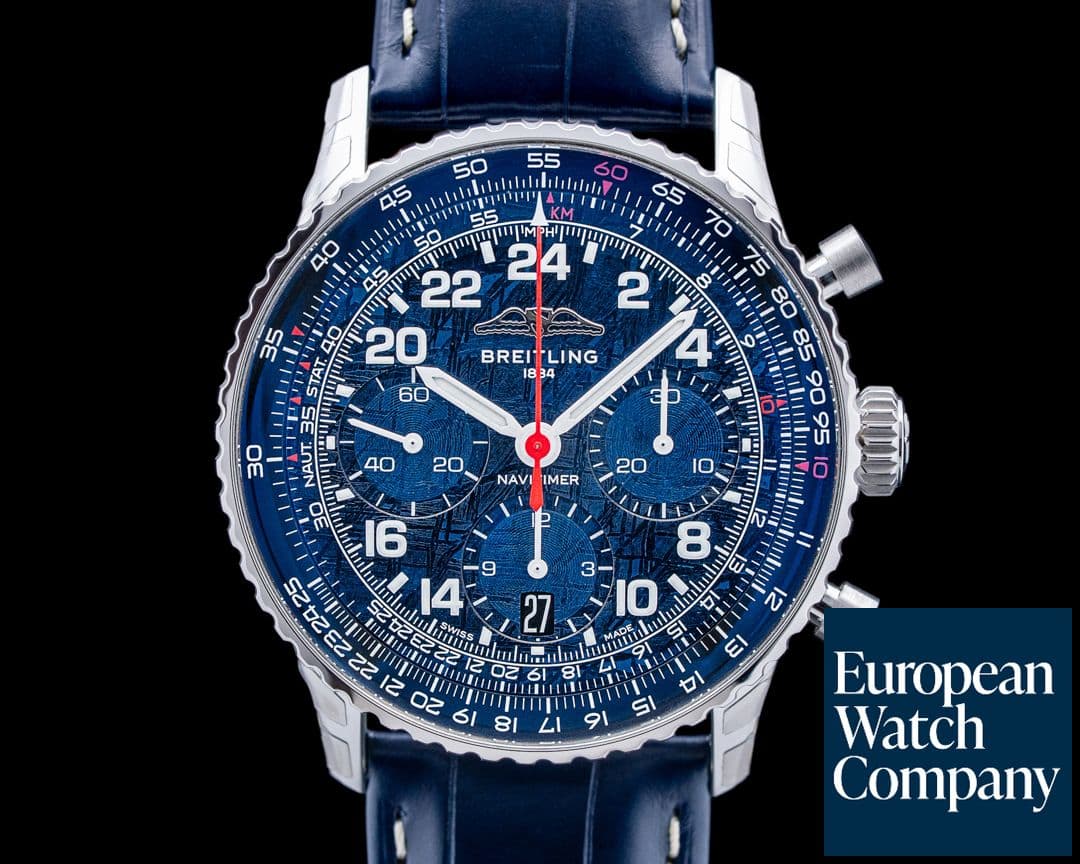 Image of Breitling AB0230 Navitimer B02 Chronograph 41 Cosmonaute ARTEMIS II SS Blue Dial