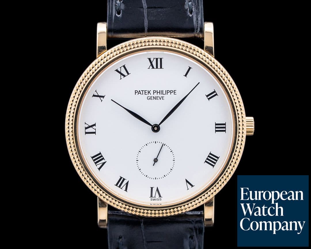 Image of Patek Philippe 3919J Calatrava 18K Yellow Gold White Dial
