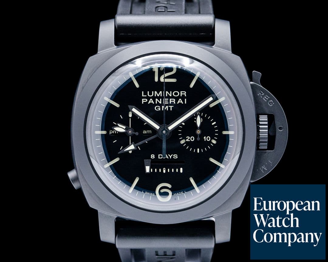 Image of Panerai Luminor 1950 Chrono Monopulsante 8 Days GMT Ceramic Black Dial