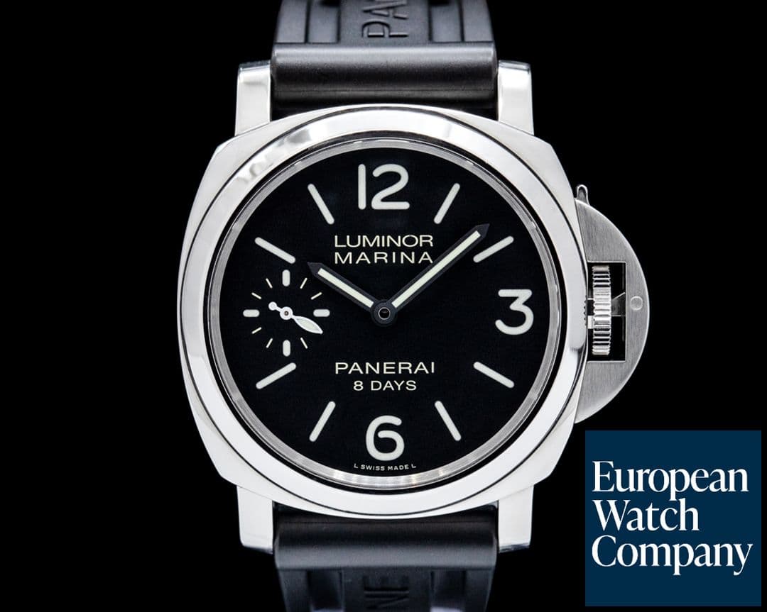 Image of Panerai PAM00510 Luminor Marina 8 Days Acciaio Black Dial